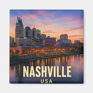 Aimant Cadeau de voyage de Nashville Tennessee au bord de