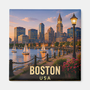 Aimant Cadeau de voyage sur le front de mer de Boston Mas