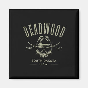 Aimant Cadeau Deadwood South Dakota Usa Design en détress