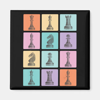 Aimant Cadeau d'échecs | J'Aime Vraiment Les Pièces D'Éch