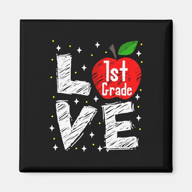 Aimant Cadeau d'enseignant de retour à l'école Fun Apple  (Devant)