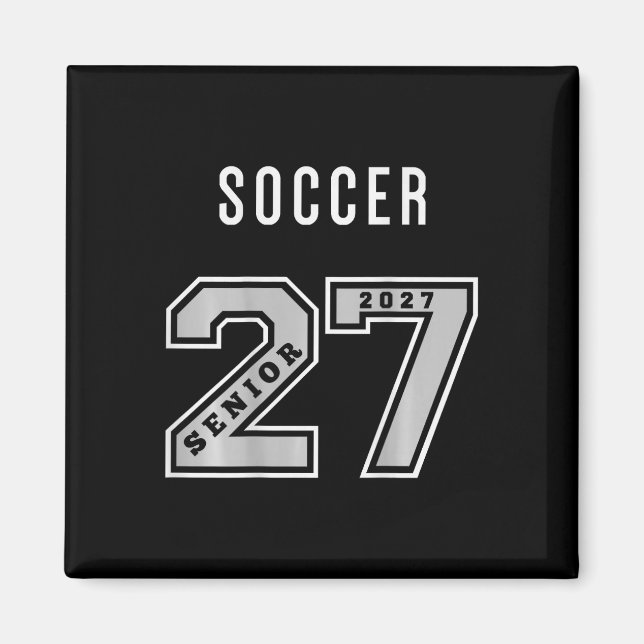 Aimant Cadeau d'équipe de soccer senior 2027 (au dos) - 2 (Devant)