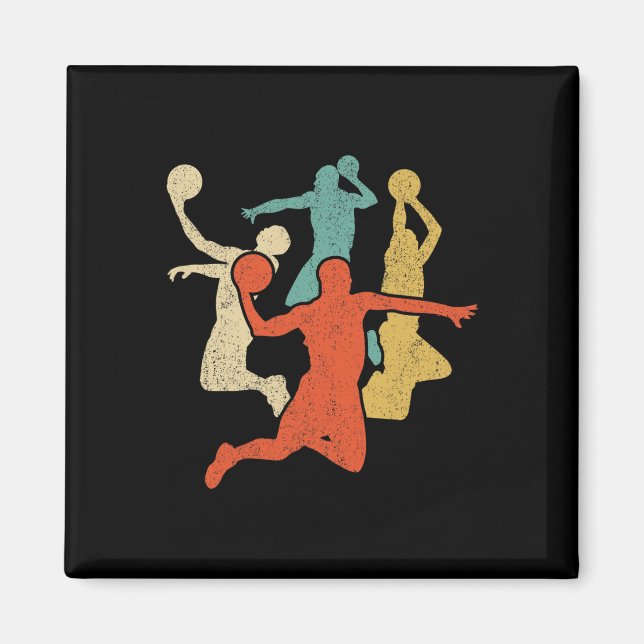 Aimant Cadeau d'équipe rétro silhouette vintage Sketll 60 (Devant)