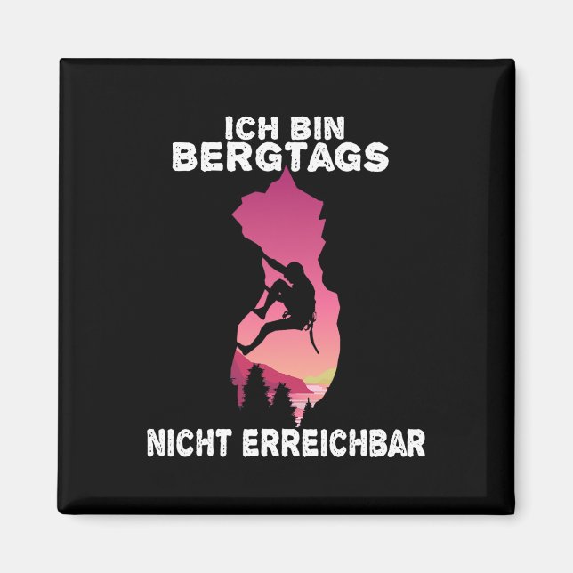 Aimant Cadeau d'escalade Je ne suis pas joignable les jou (Devant)
