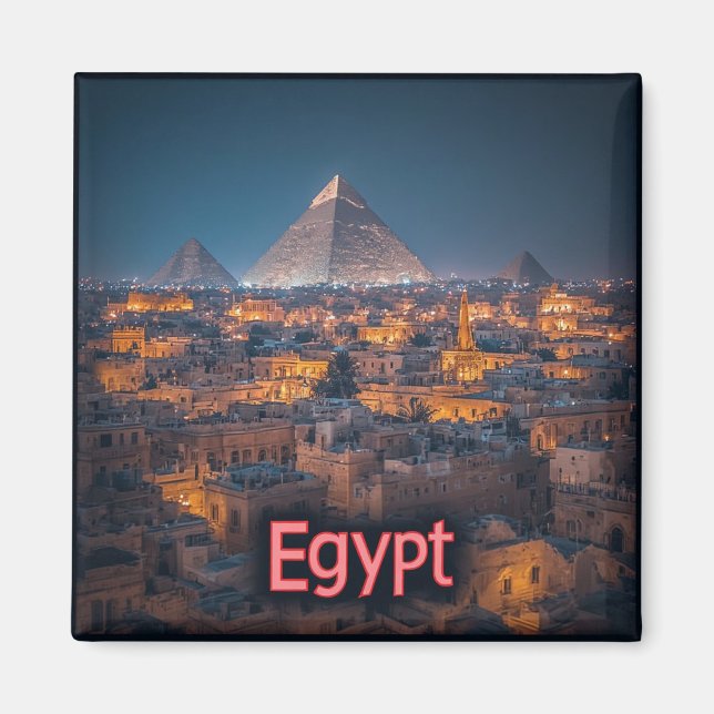 Aimant Cadeau d'héritage de voyage en Égypte 🗺️ (Devant)