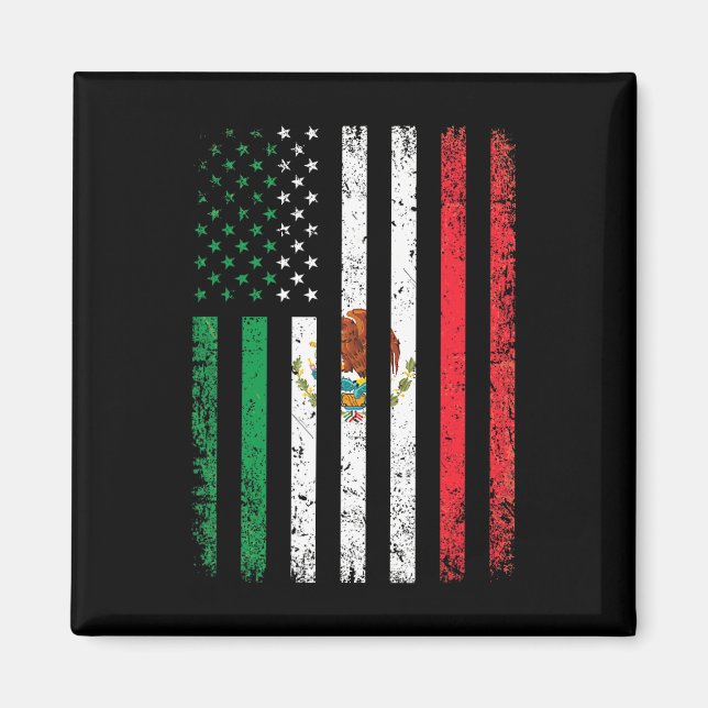 Aimant Cadeau Drapeau Mexique 4 Juillet États-Unis Améric (Devant)