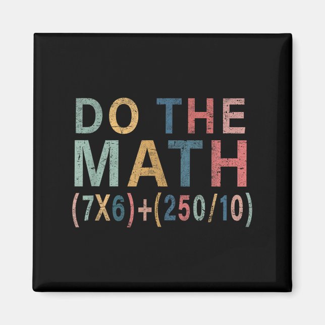 Aimant Cadeau drôle de mème de maths pour enseignant, hom (Devant)