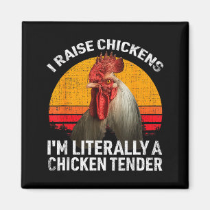 Aimant Cadeau drôle de passionné de poulet rétro – J'élèv