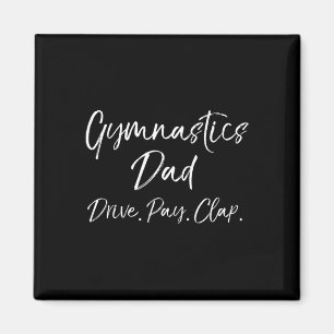 Aimant Cadeau drôle de père de gymnaste Gymnastique Papa