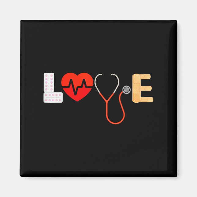 Aimant Cadeau idée graphique de nouveauté drôle infirmièr (Devant)