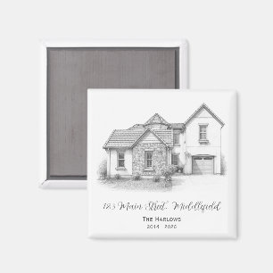 Aimant Cadeau immobilier de maison simple moderne