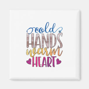 Aimant Cadeau infirmière Coeur chaud des mains froides