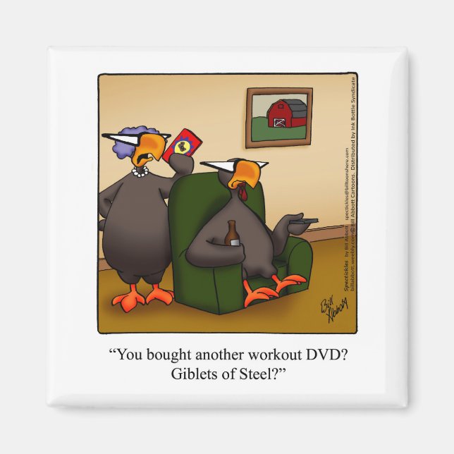 Aimant Cadeau magnétique de l'Humour de Thanksgiving "Gib (Devant)