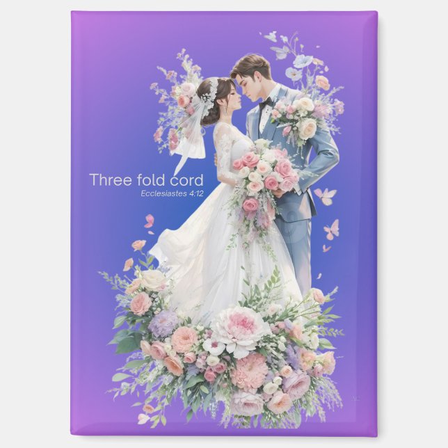 Aimant Cadeau Mariage unique (Recto)