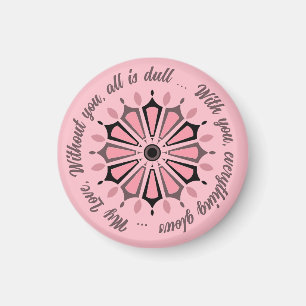 AIMANT CADEAU MODERNE DE FLEURS COLORÉ FILLE SOEUR MOM