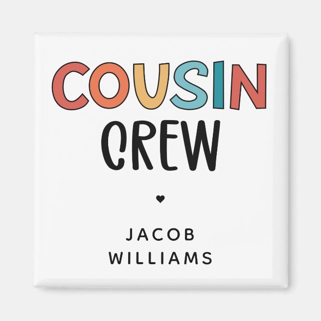 Aimant Cadeau personnalisé de cousins jumelés Cousins (Devant)