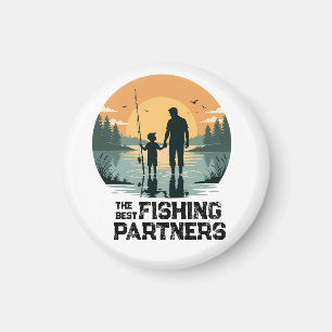 Aimant Cadeau personnalisé de pêche pour père et fils