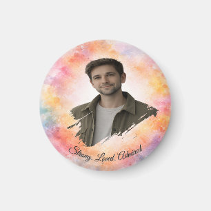 Aimant Cadeau personnalisé de Saint-Valentin aquarelle po