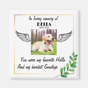 Aimant Cadeau personnalisé Pet Memorial Perte de chien pe
