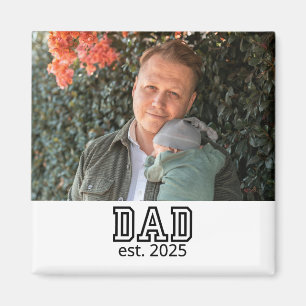 Aimant Cadeau personnalisé pour papa avec année d'établis
