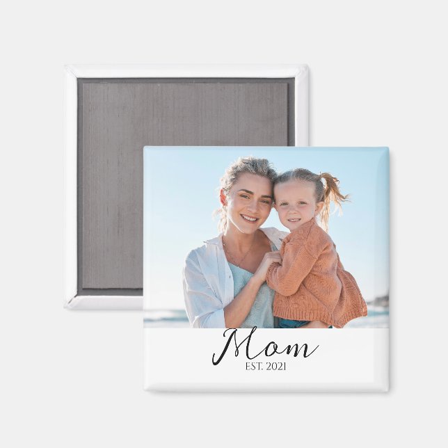 Aimant Cadeau Photo Aimanté pour Maman (Recto/Verso)