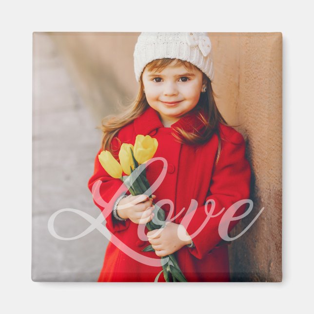 Aimant Cadeau photo d'amour de la Saint-Valentin (Devant)