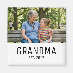 Aimant Cadeau Photo de Grand-mère