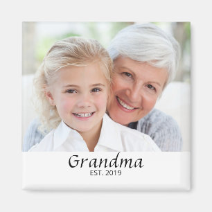 Aimant Cadeau Photo de Grand-Mère