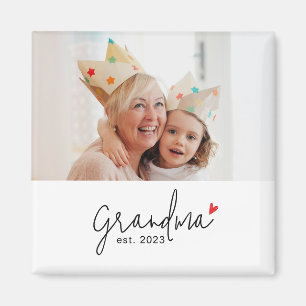 Aimant Cadeau photo de grand-mère établi