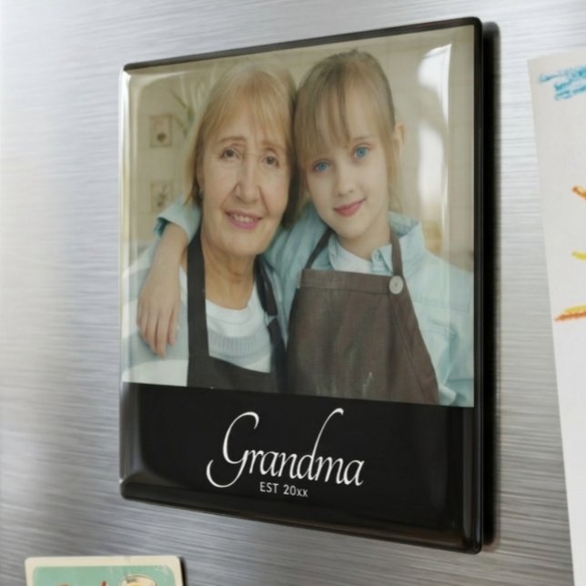 Aimant Cadeau photo de grand-mère établie (Créateur téléchargé)