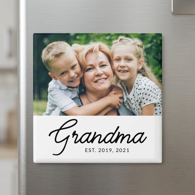 Aimant Cadeau photo de grand-mère établie (Créateur téléchargé)
