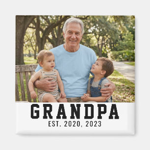 Aimant Cadeau photo de grand-père établi 