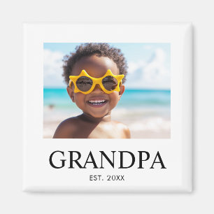 Aimant Cadeau photo de grand-père établi 