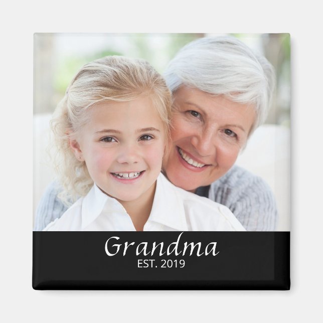 Aimant Cadeau Photo de l'Arrivée de Grand-Mère (Devant)