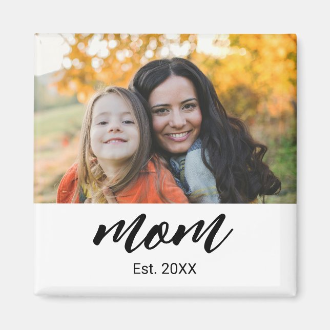 Aimant Cadeau photo de maman établi  (Devant)