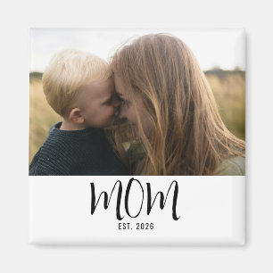 Aimant Cadeau photo de maman établi