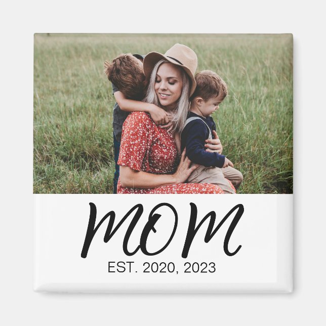 Aimant Cadeau photo de maman établi  (Devant)