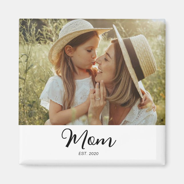 Aimant Cadeau photo de maman établi  (Devant)
