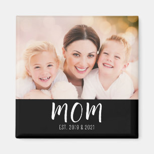 Aimant Cadeau Photo de Maman Établie