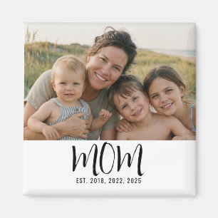 Aimant Cadeau Photo de Maman Établie 