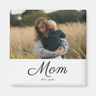 Aimant Cadeau Photo de Maman Établie