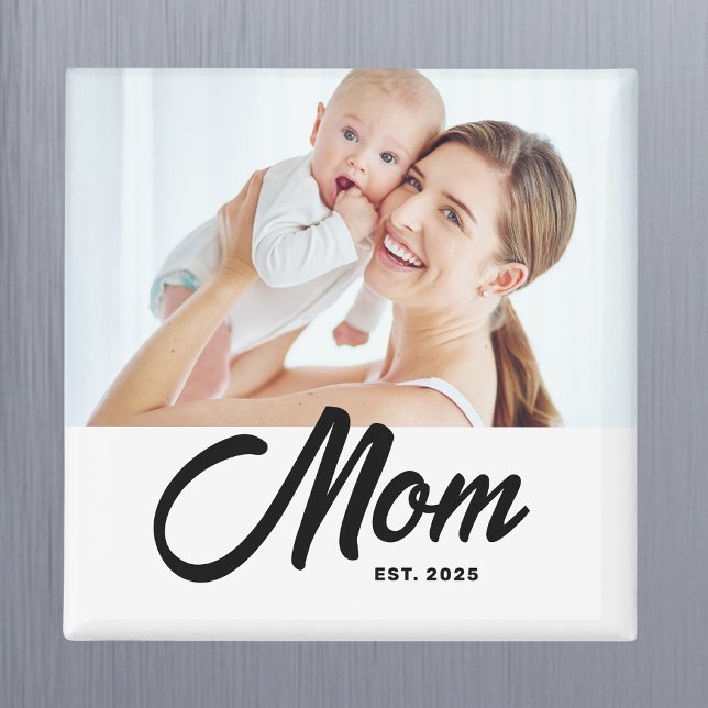 Aimant Cadeau Photo de Maman Établie (Créateur téléchargé)
