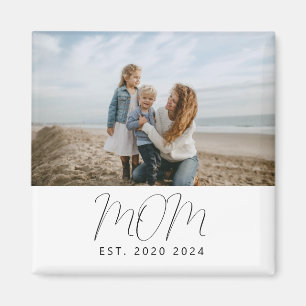 Aimant Cadeau Photo de Maman Fondée