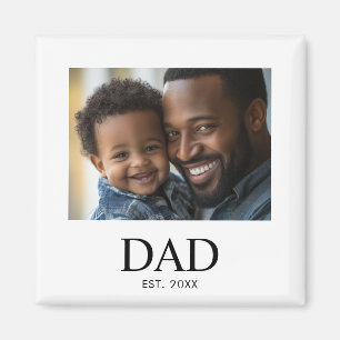 Aimant Cadeau Photo de Papa Établie