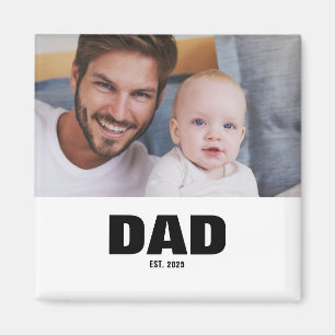 Aimant Cadeau Photo de Papa Fondé