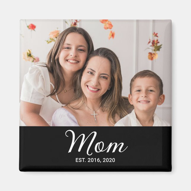 Aimant Cadeau photo établi par maman (Devant)