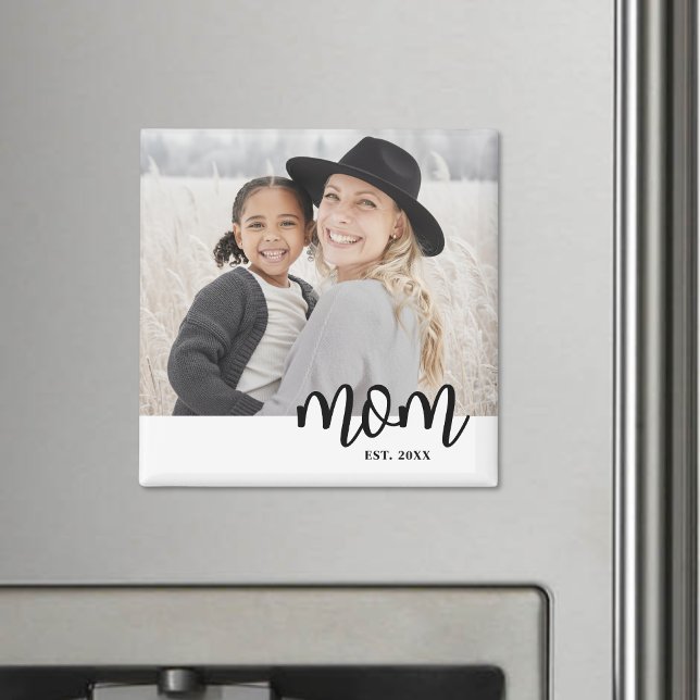 Aimant Cadeau photo maman (Mom Established Photo Gift magnet)