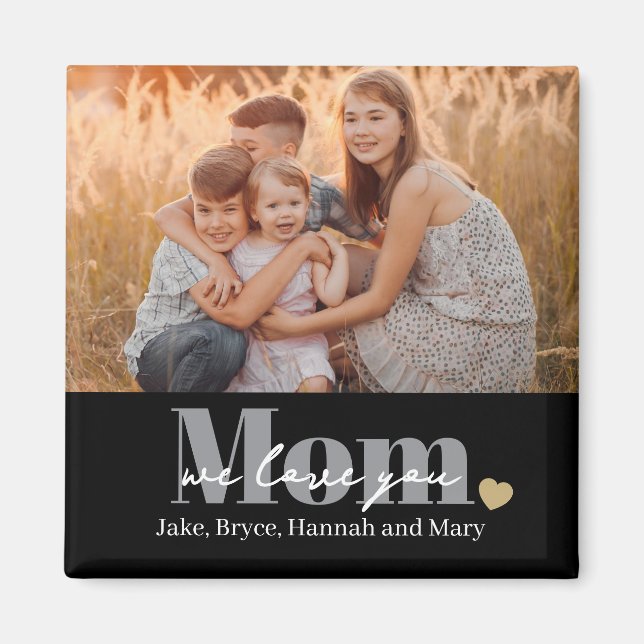 Aimant Cadeau Photo Nous Vous Aimons Maman (Devant)
