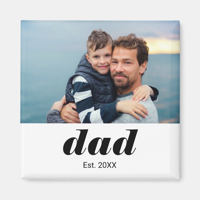 Aimant Cadeau Photo Papa Fondateur (Devant)