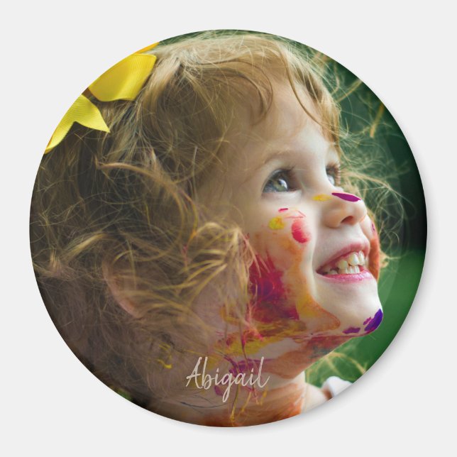 Aimant Cadeau photo personnalisé pour grand-enfant pour g (Devant)